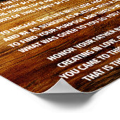 Het geschenk van Man / cadeau voor hem / muurkunst Poster (Hoek)