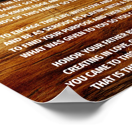 Het geschenk van Man / cadeau voor hem / muurkunst Poster (Hoek)