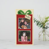 Het geschenk van ons kerstkaarten feestdagenkaart (Staand voorkant)