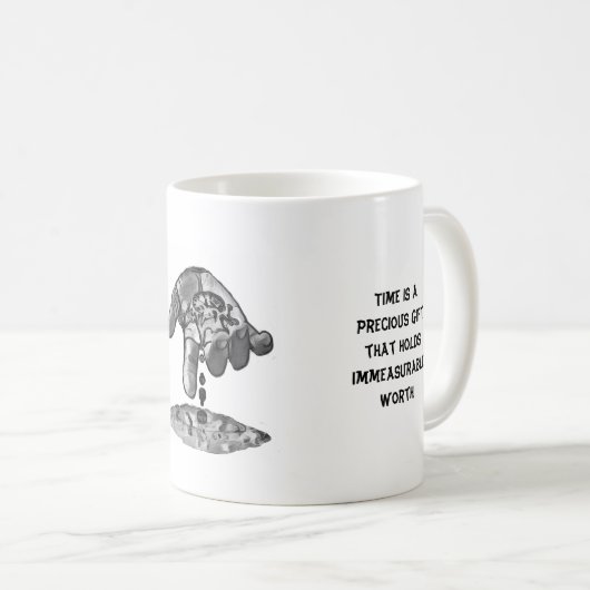 Het geschenk van tijd koffiemok (Voorkant rechts)