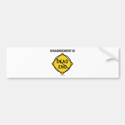 Het geschil is geen dodelijk eind (signaalhoogte) bumpersticker (Voorkant)