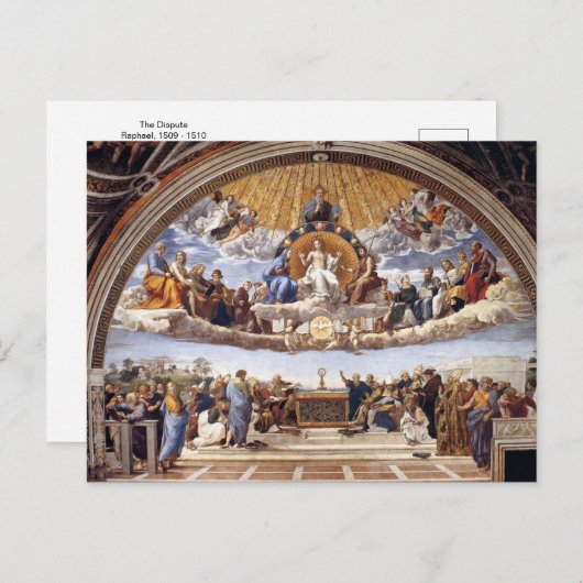 Het geschil van het Briefkaart Raphael (Voorkant / Achterkant)