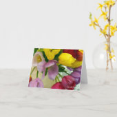 Het "geschilderde Boeket van Tulpen " Kaart (Gele Bloem)