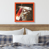 Het geschilderde paard 3 canvas afdruk (Insitu (Slaapkamer))