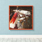 Het geschilderde paard 3 canvas afdruk (Insitu (Houten vloer))