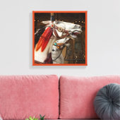 Het geschilderde paard 3 canvas afdruk (Insitu (Woonkamer))