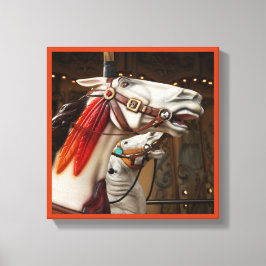 Het geschilderde paard 3 canvas afdruk