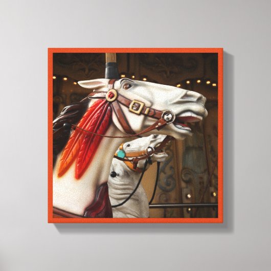 Het geschilderde paard 3 canvas afdruk (Voorkant)