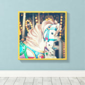 Het geschilderde paard canvas (Insitu (Houten vloer))