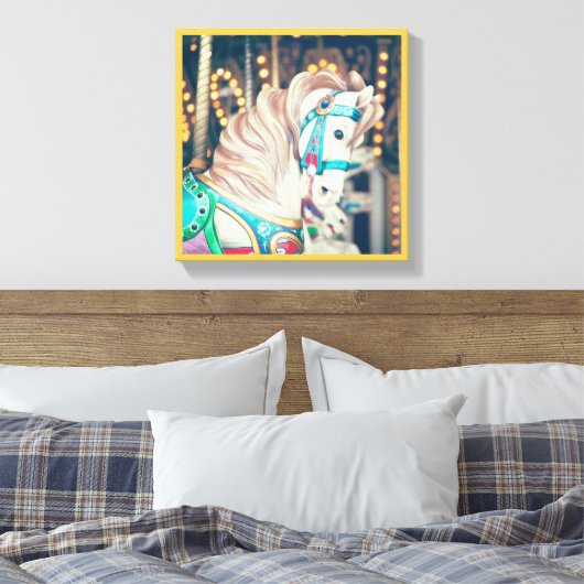 Het geschilderde paard canvas (Insitu (Slaapkamer))