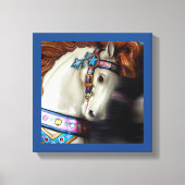 Het geschilderde Paard Vrolijk-rond pretpark 7 Canvas Afdruk (Voorkant)