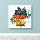 het geschilderde pact canvas afdruk (Insitu (Houten vloer))