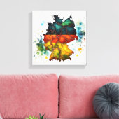 het geschilderde pact canvas afdruk (Insitu (Woonkamer))