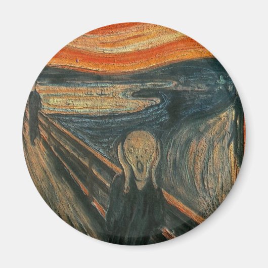 Het geschreeuw (getextureerd) van Edvard Munch Magneet (Voorkant)