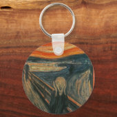 Het geschreeuw (getextureerd) van Edvard Munch Sleutelhanger (Voorkant)