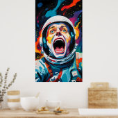 Het geschreeuw in de ruimte poster (Keuken)