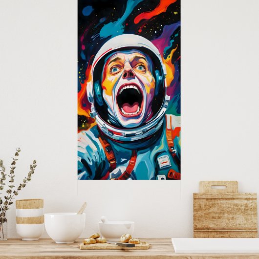 Het geschreeuw in de ruimte poster (Keuken)