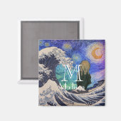 Het geschreeuw op de Grote GolfSterrennacht Magneet (Voorkant / Achterkant)