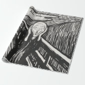 Het geschreeuw van Edvard Munch Black en White Cadeaupapier (Uitgerold)