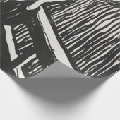 Het geschreeuw van Edvard Munch Black en White Cadeaupapier (Hoek)