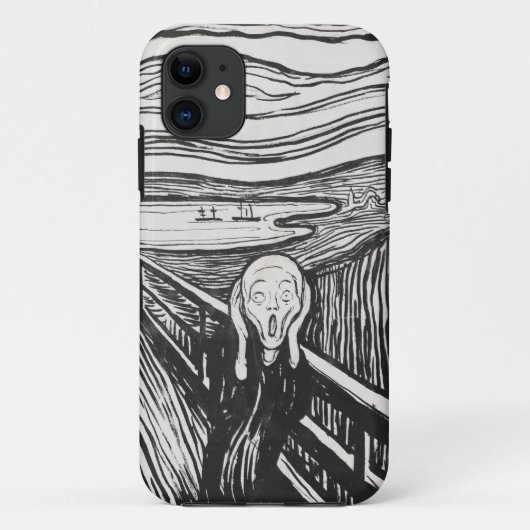 Het geschreeuw van Edvard Munch Black en White Case-Mate iPhone Case (Achterkant)