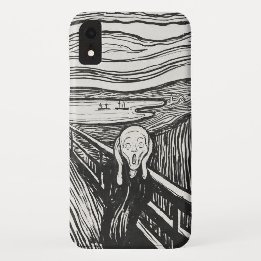 Het geschreeuw van Edvard Munch Black en White Case-Mate iPhone Case (Achterkant)