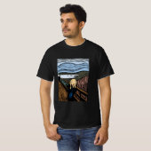 Het geschreeuw van Edvard Munch is zwart T-shirt (Voorkant volledig)
