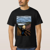 Het geschreeuw van Edvard Munch is zwart T-shirt (Voorkant)