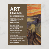Het geschreeuw van Edvard Munch, kunstklassen Flyer (Voorkant)