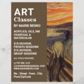 Het geschreeuw van Edvard Munch, kunstklassen Flyer (Voorkant)
