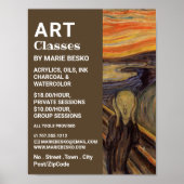 Het geschreeuw van Edvard Munch, kunstklassen Poster (Voorkant)