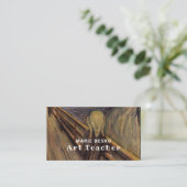 Het geschreeuw van Edvard Munch, kunstleraar Visitekaartje (Staand voorkant)