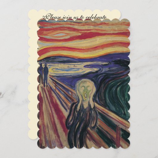 Het geschreeuw van Edvard Munch, partij bij het 50 Kaart (Voorkant / Achterkant)