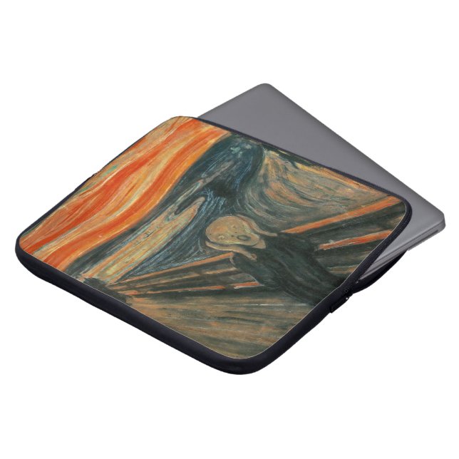 Het geschreeuw van Edvard Munch ~ Schilderen Laptop Sleeve (Voorkant top)