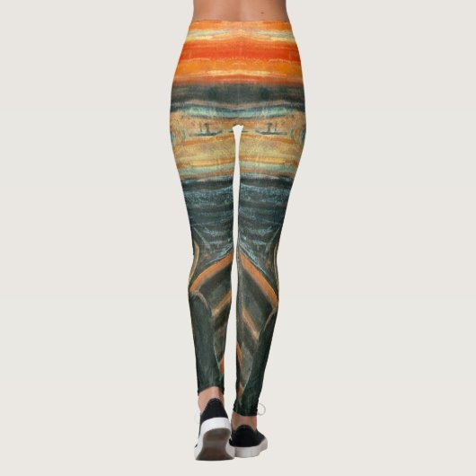 Het geschreeuw van Edvard Munch ~ Schilderen Leggings (Achterkant)