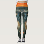 Het geschreeuw van Edvard Munch ~ Schilderen Leggings (Voorkant)