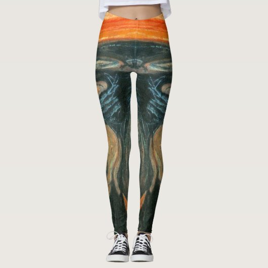 Het geschreeuw van Edvard Munch ~ Schilderen Leggings (Voorkant)