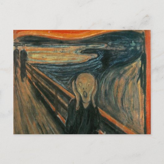 Het geschreeuw van Edvard Munch, symbolische schil Briefkaart (Voorkant)