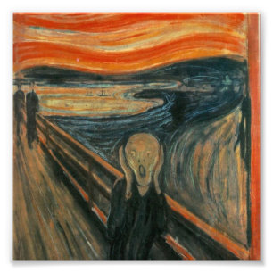 Het geschreeuw van Edvard Munch, symbolische schil Foto Afdruk