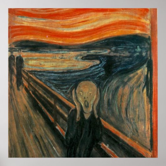 Het geschreeuw van Edvard Munch, symbolische schil Poster (Voorkant)