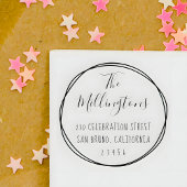 Het geschreven het Adres van de Terugkeer van het  Rubberstempel