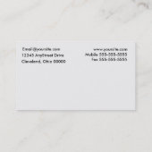 Het geschreven Visitekaartje van Word (Achterkant)