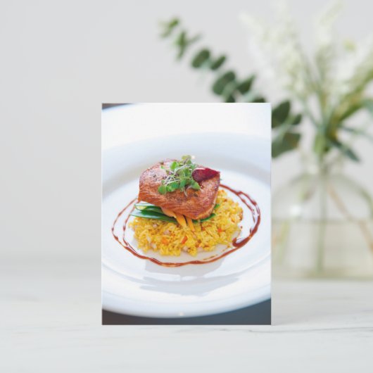 Het geschroeide Briefkaart van de Zalm (Staand voorkant)