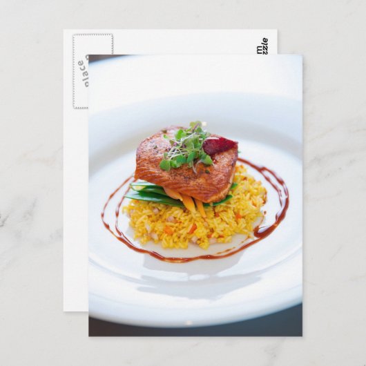 Het geschroeide Briefkaart van de Zalm (Voorkant / Achterkant)