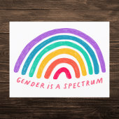 Het geslacht is een spectrum regenboog briefkaart
