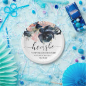 Het geslacht Navy en Blush onthullen papieren bord (Feest)