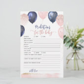 Het geslacht van ballonnen onthult voorspellingen (Staand voorkant)