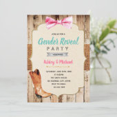 Het geslacht van Boos of Bows onthullen uitnodigin Kaart (Staand voorkant)