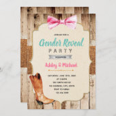 Het geslacht van Boos of Bows onthullen uitnodigin Kaart (Voorkant / Achterkant)