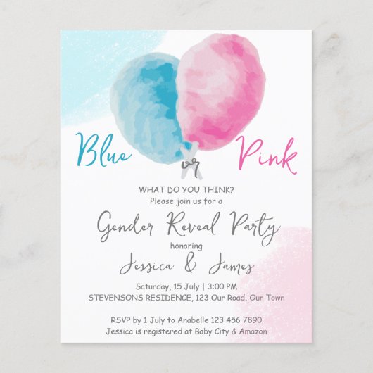 Het geslacht van de begroting openbaart de partij  (Voorkant)